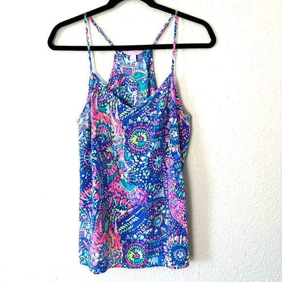 Lilly Pulitzer Dusk Silk Racerback Top Size Small - Picture 2 of 7
